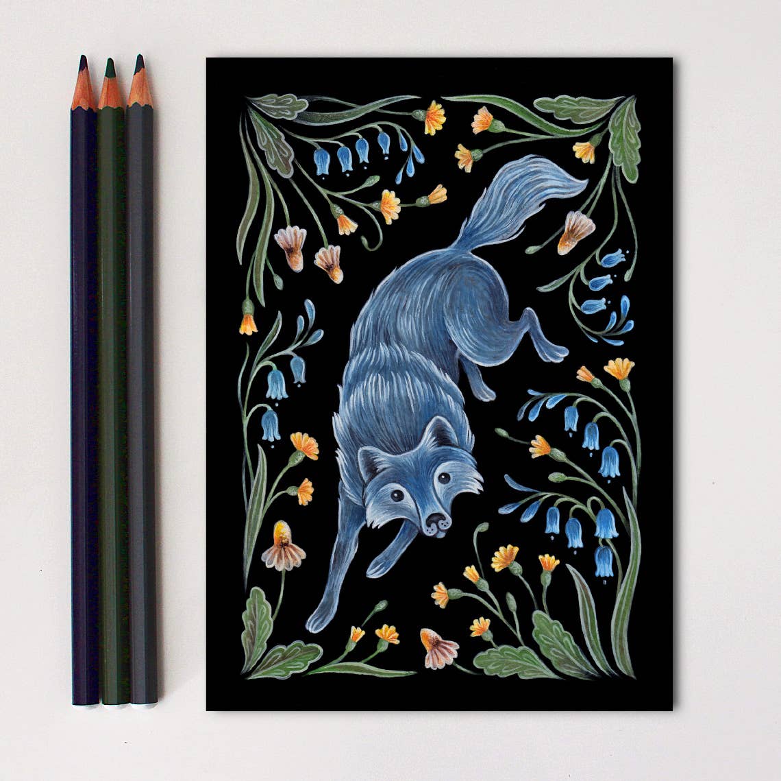 Wolf Art Print Folk Decor Print
