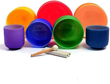 Full Color Chakra Tuned Singing Bowls - Set of Seven
