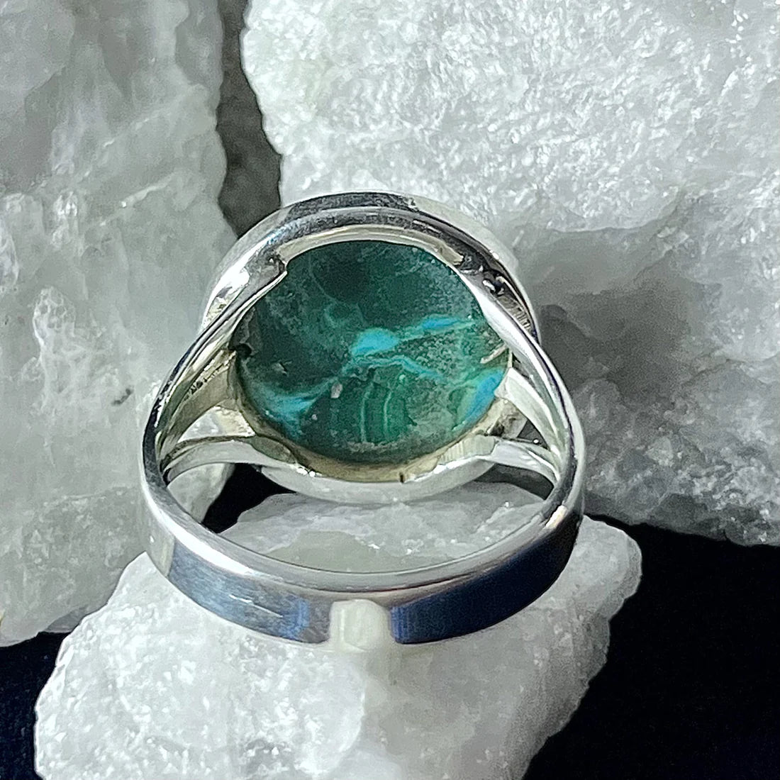 Malachite In Chrysocolla Ring