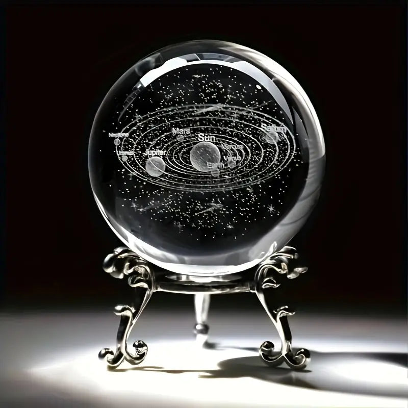 Clear Glass Sphere with Engraved Image