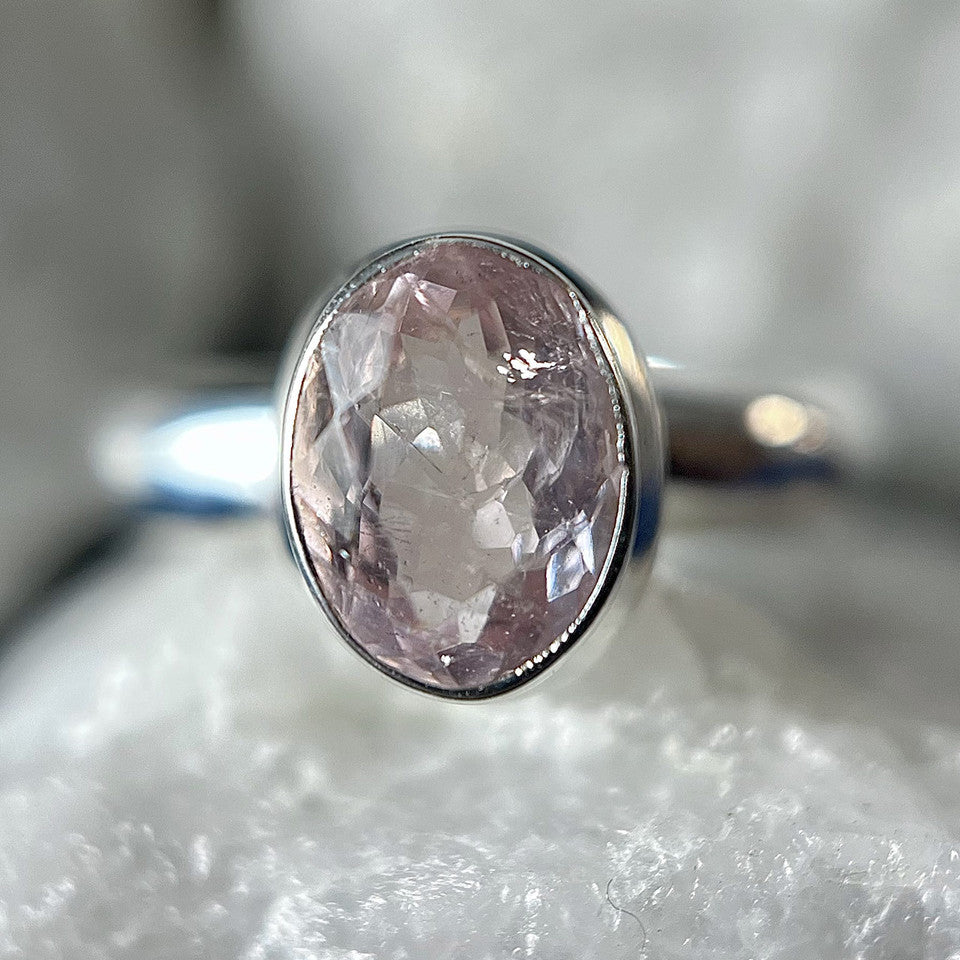 Morganite Sterling Silver Ring - Assorted Sizes