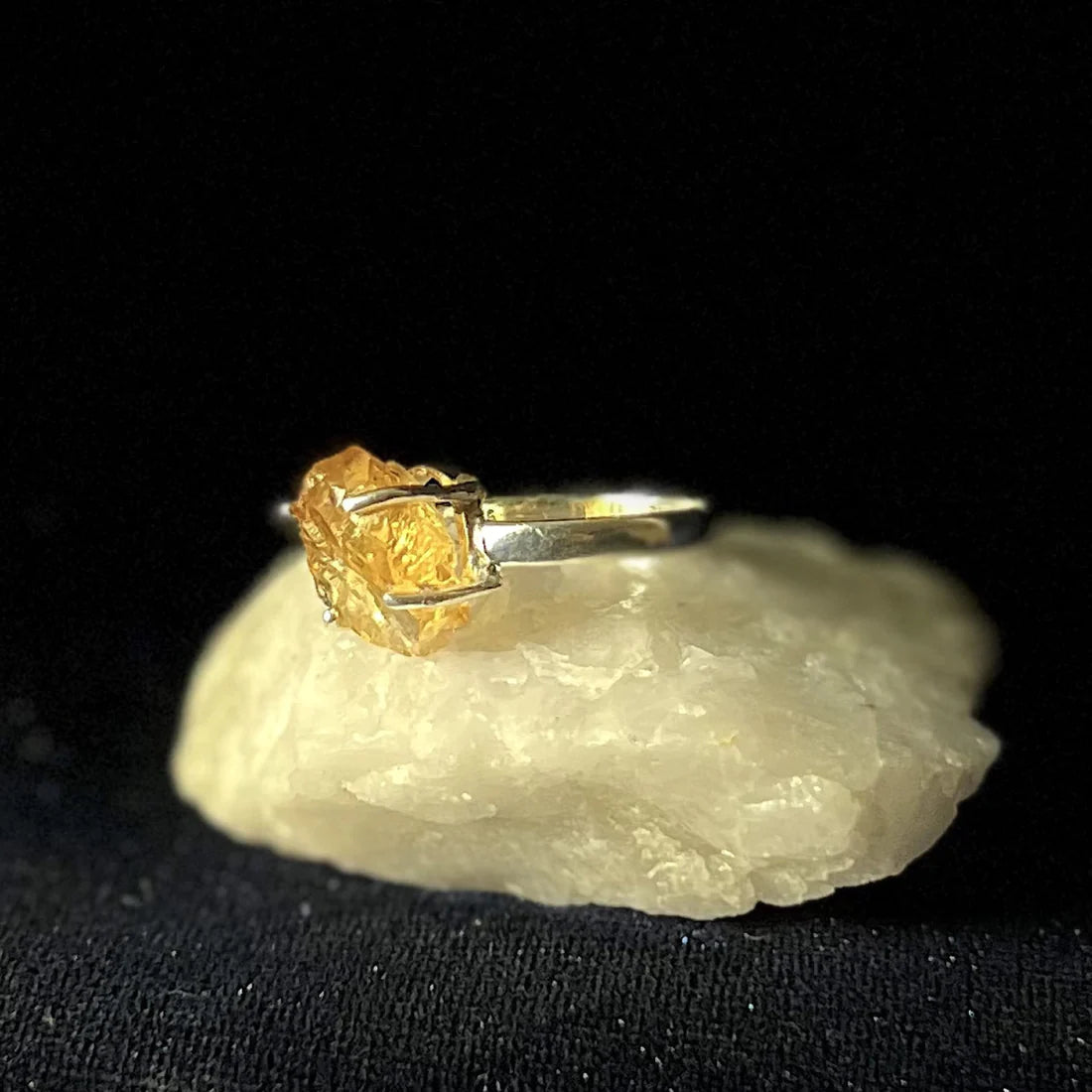 Natural Prong Citrine Ring in Sterling Silver