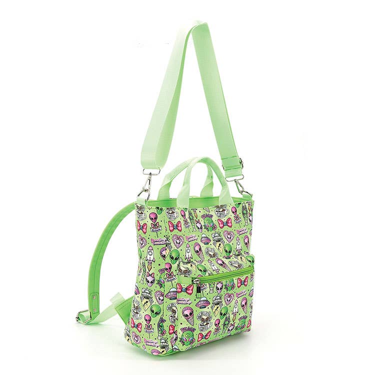 Alien Collage Convertible Backpack