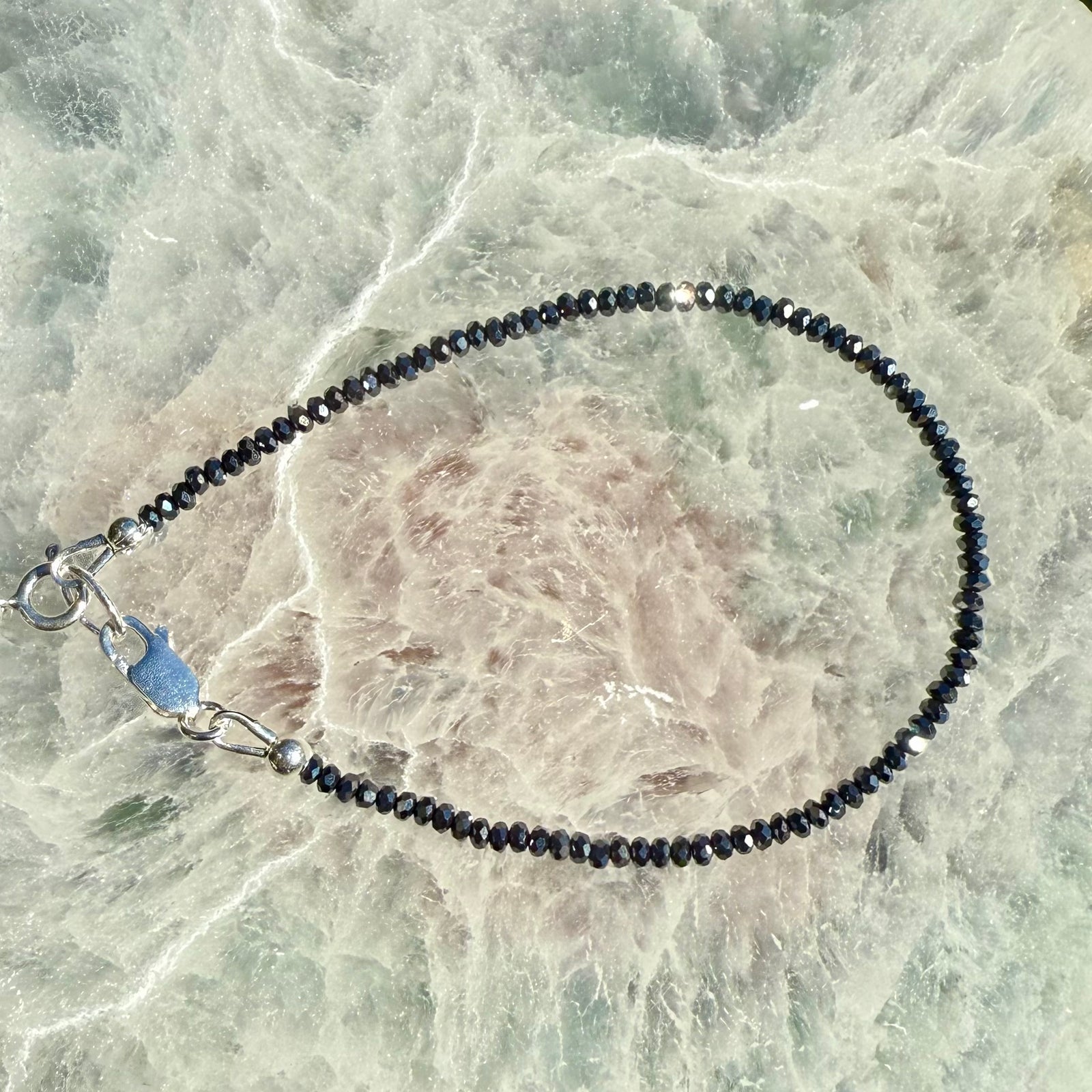 Dainty Faceted Gemstone Bracelet