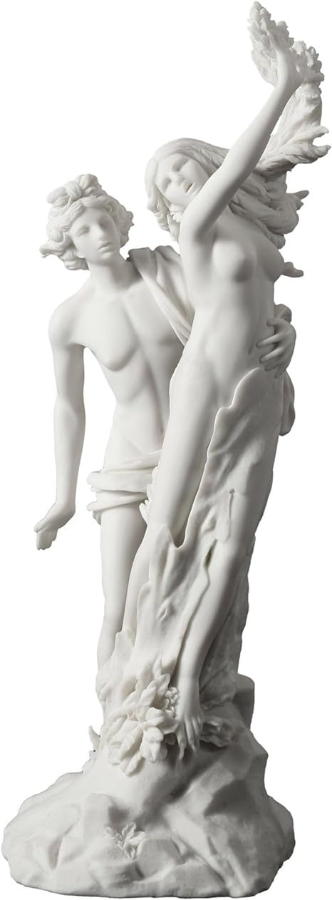 Apollo and Daphne Greek Mythology Sculpture - 14 Inches