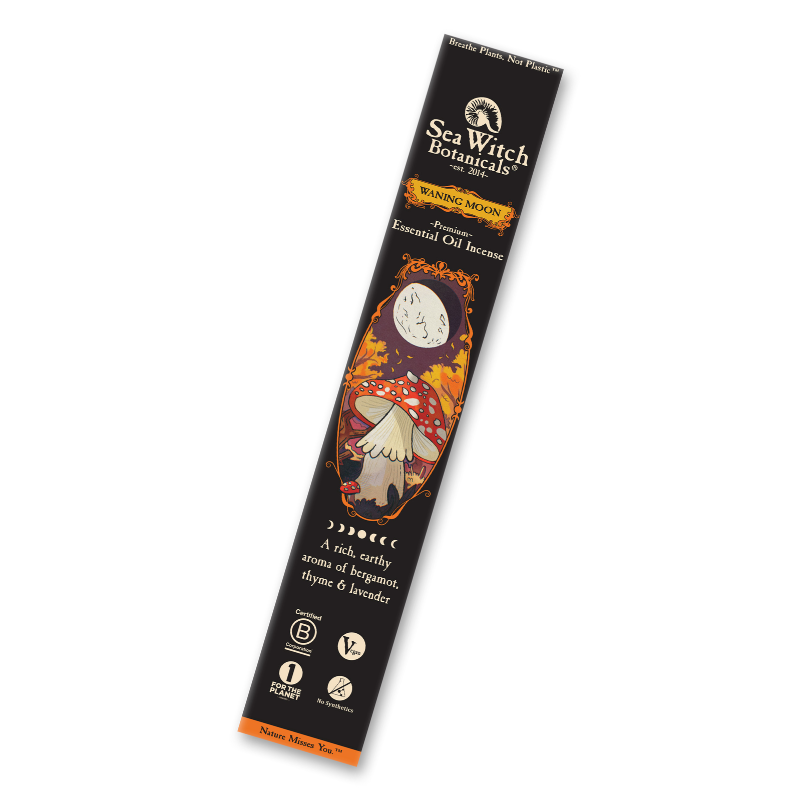 Waning Moon Premium Incense: with Bergamot, Lavender, Thyme & Cedarwood