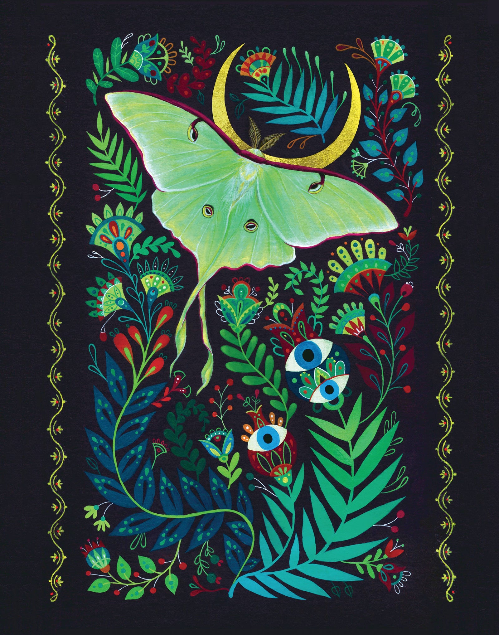 Constellation Luna Moth Print