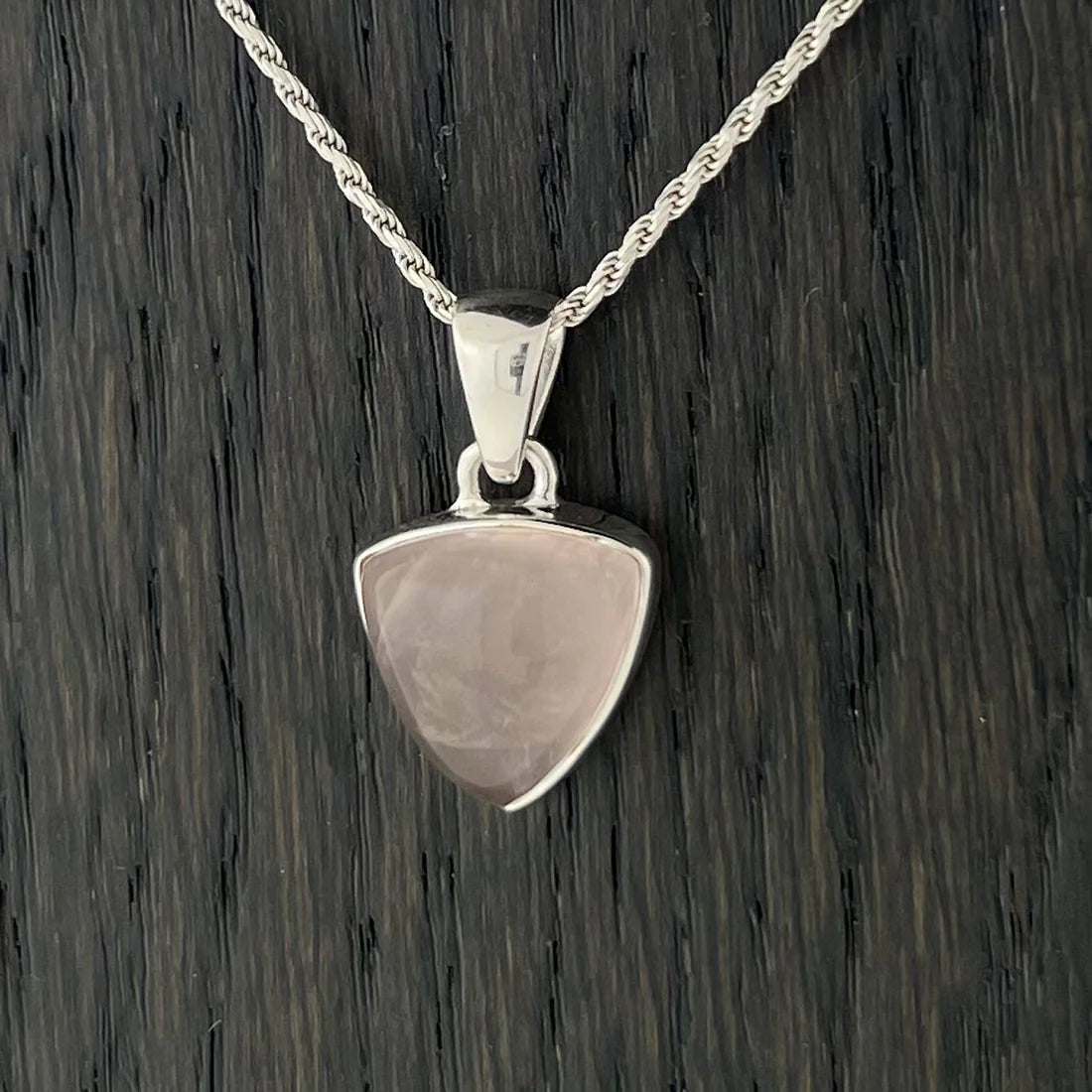 Rose Quartz Sterling Silver Pendant