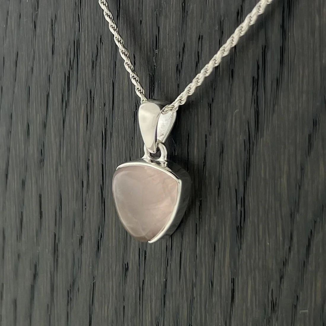 Rose Quartz Sterling Silver Pendant