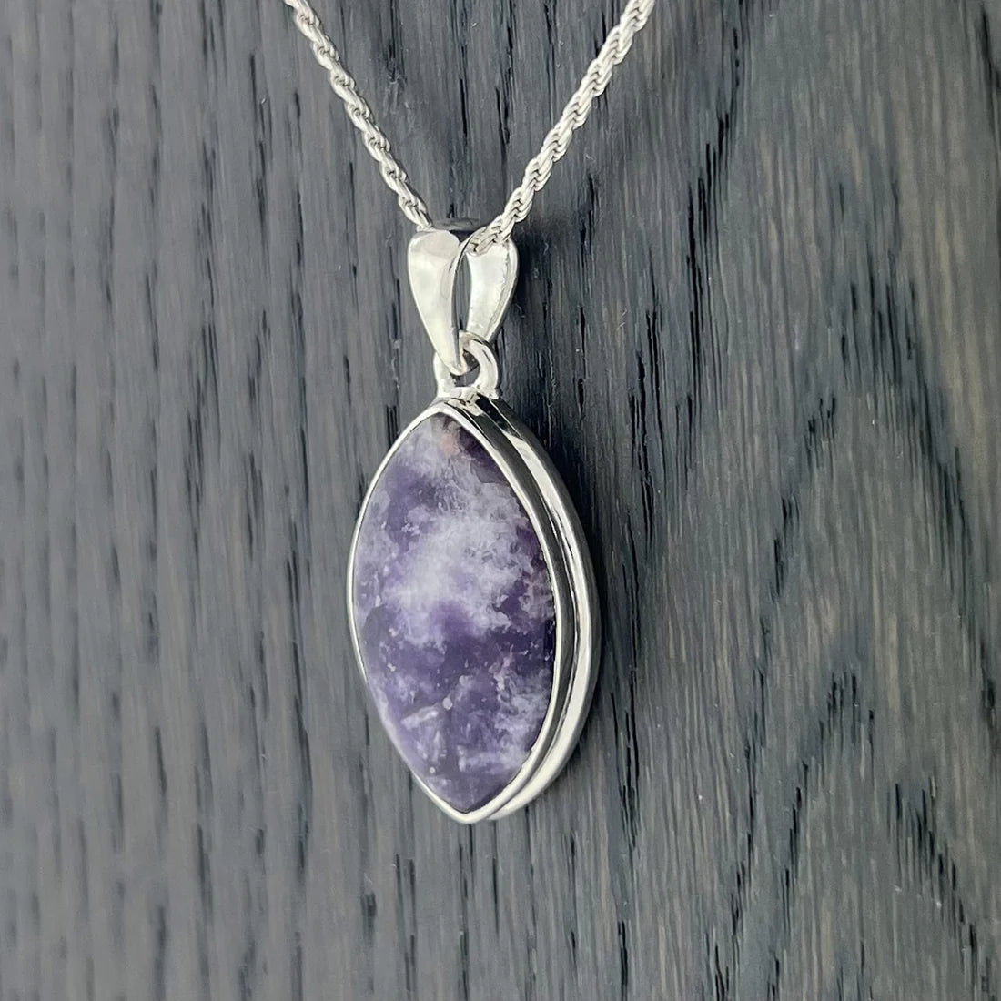 Lepidolite Sterling Silver Pendant