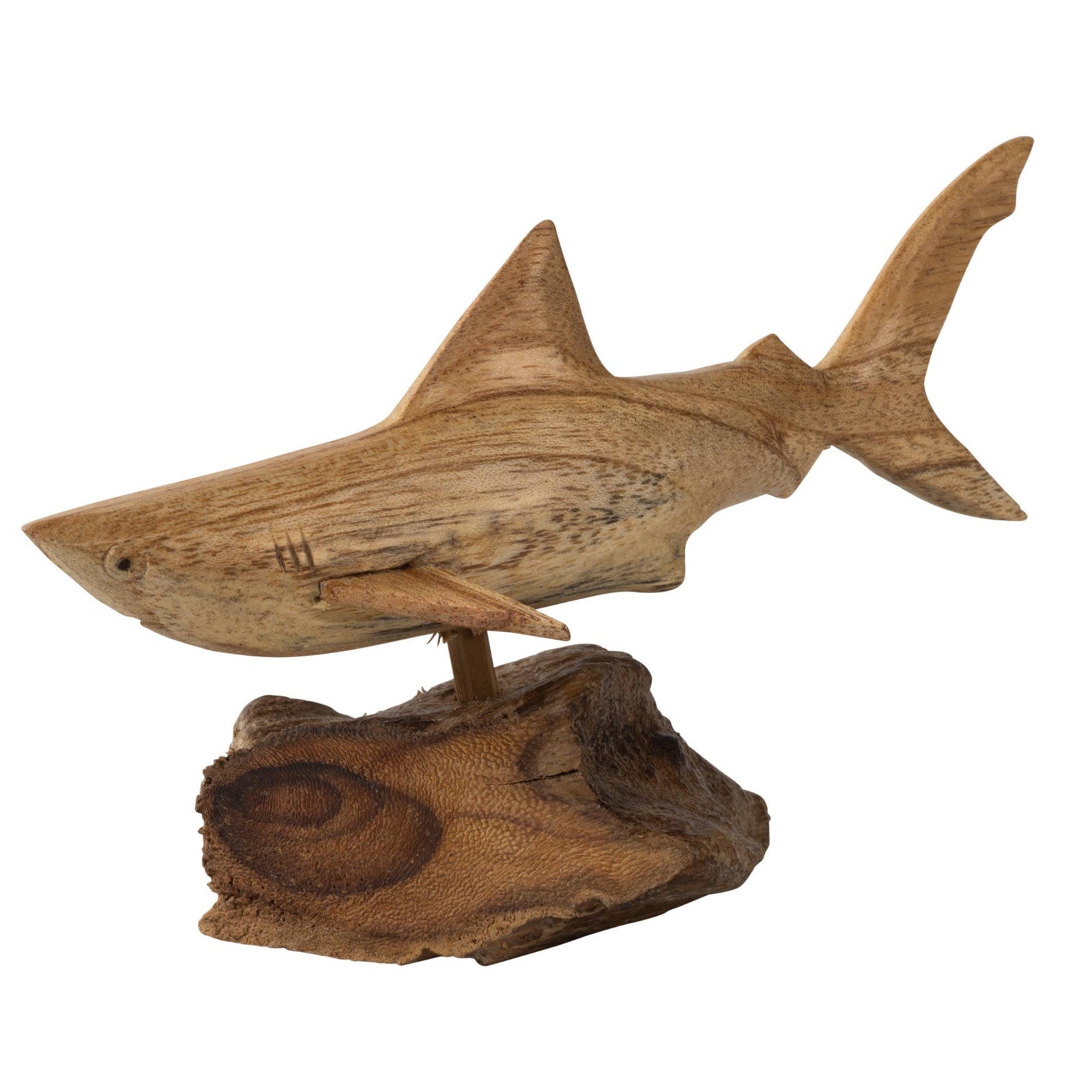 SMALL SHARK WITH WOOD BASE
