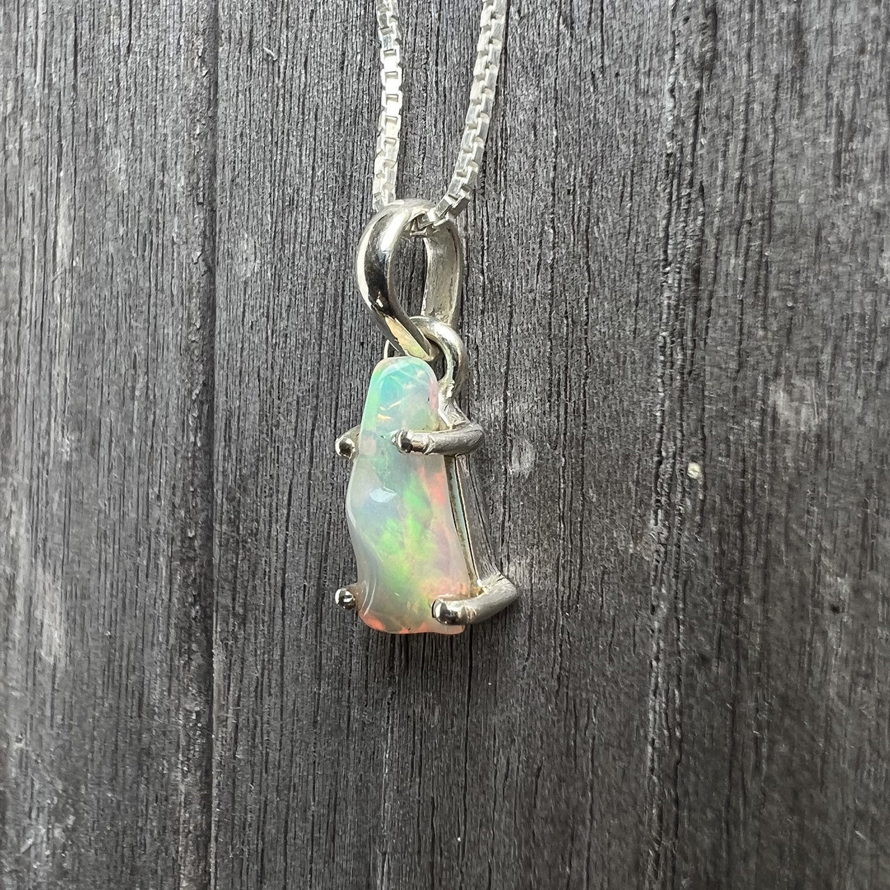 Ethiopian Opal Sterling Silver Pendant
