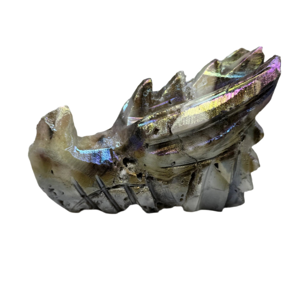 Angel Aura Sphalerite Gemstone Dragon Skull