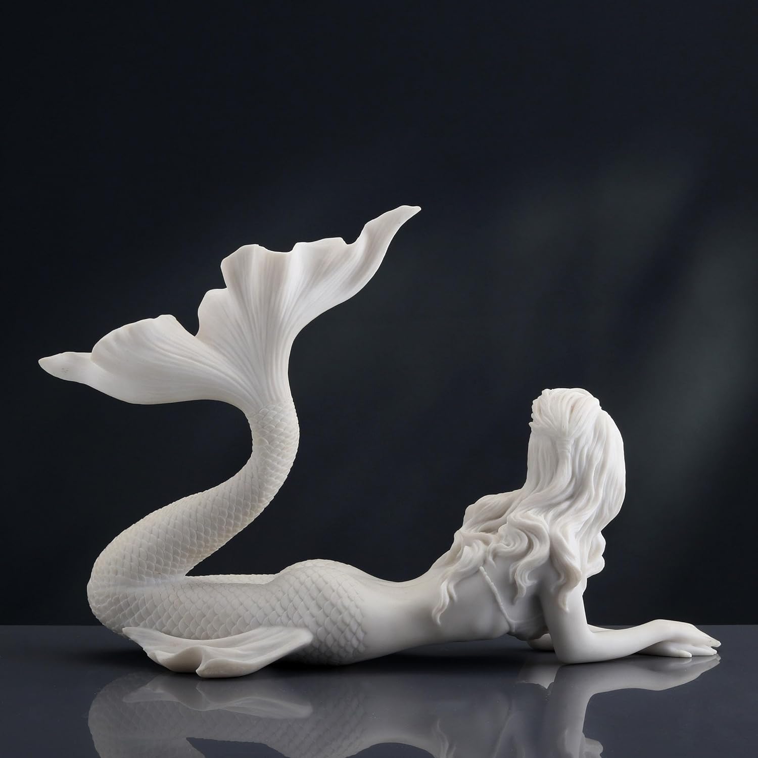 Mermaid Lying Down 11 Inch
(Marble White Color)