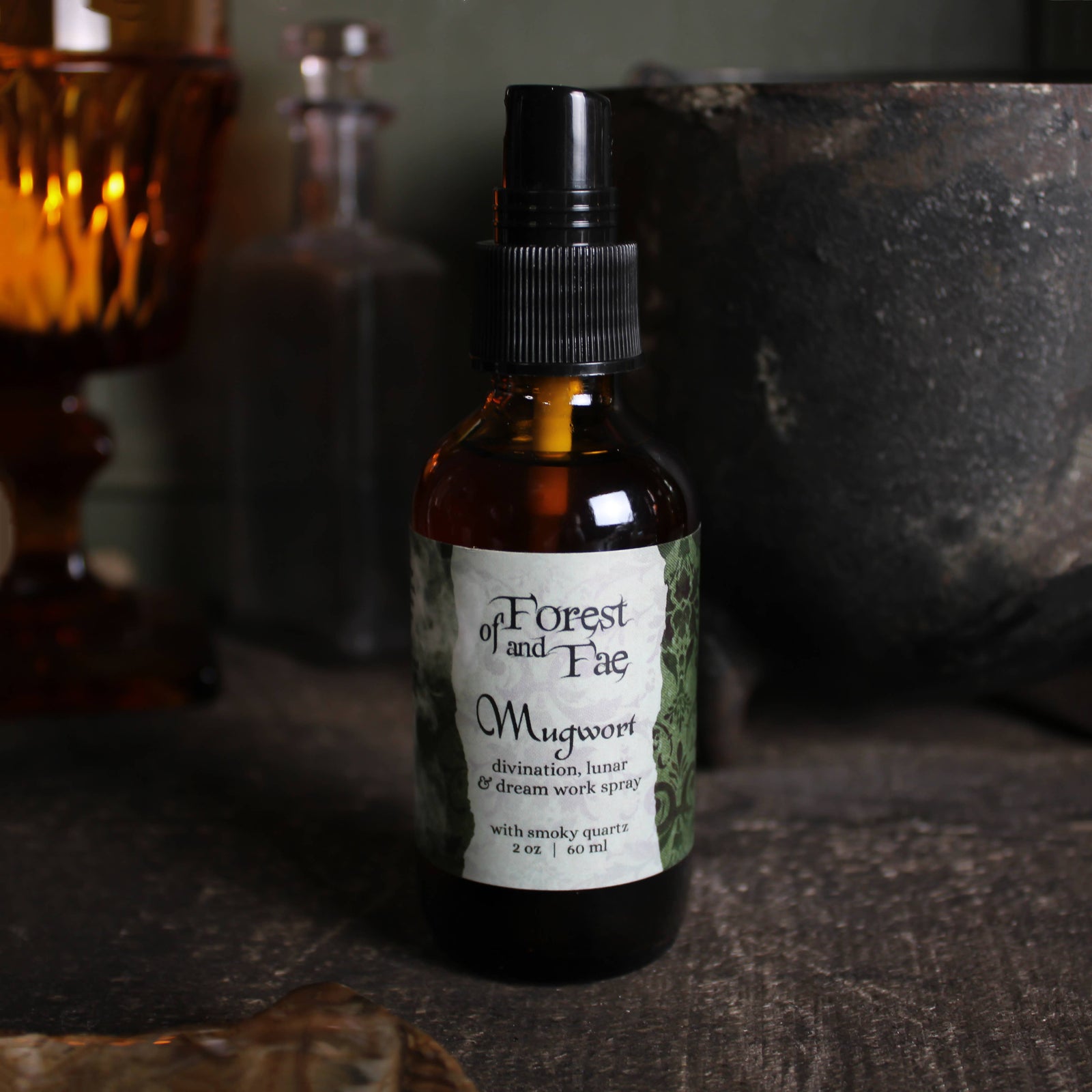 Mugwort Ritual Spray • Crystal Infused • Dreams