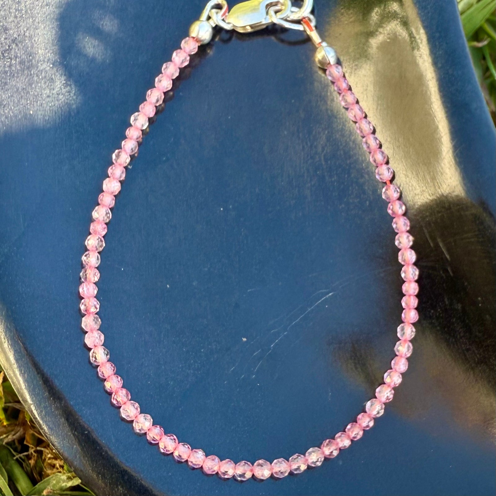 Dainty Faceted Gemstone Bracelet