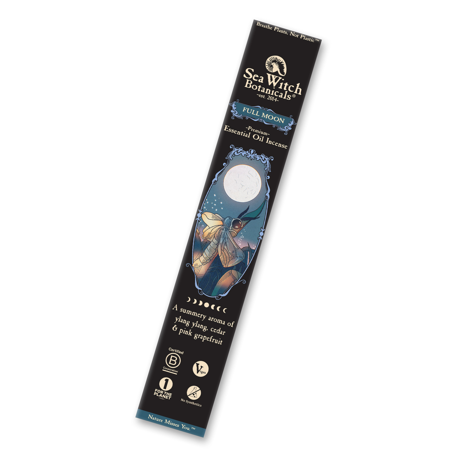 Full Moon Premium Incense: with Grapefruit, Cedarwood, Ylang Ylang & Honeyed Florals