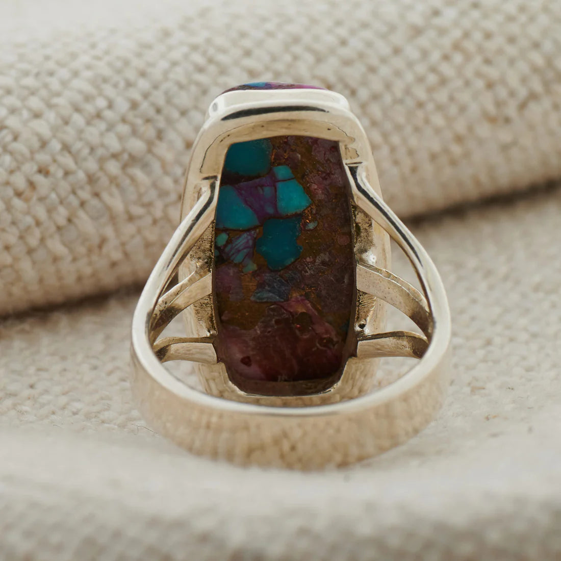 Kingman Pink Dahlia Tq. Sterling Silver Ring