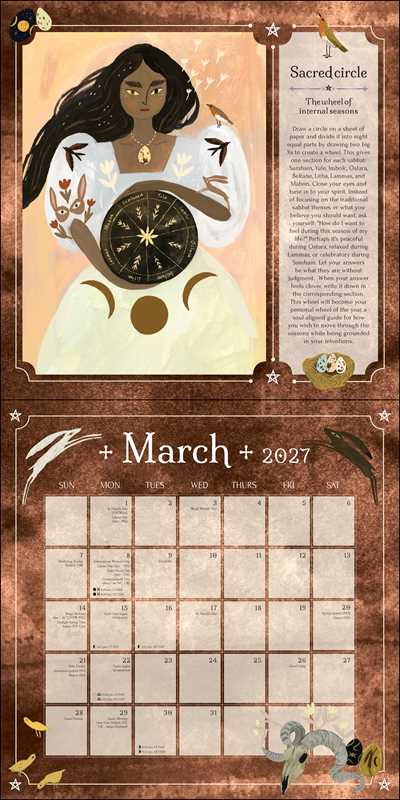 2027 Seasons of the Witch Wall Calendar – Yearlong Witchcraft, Self-Care & Seasonal Magic