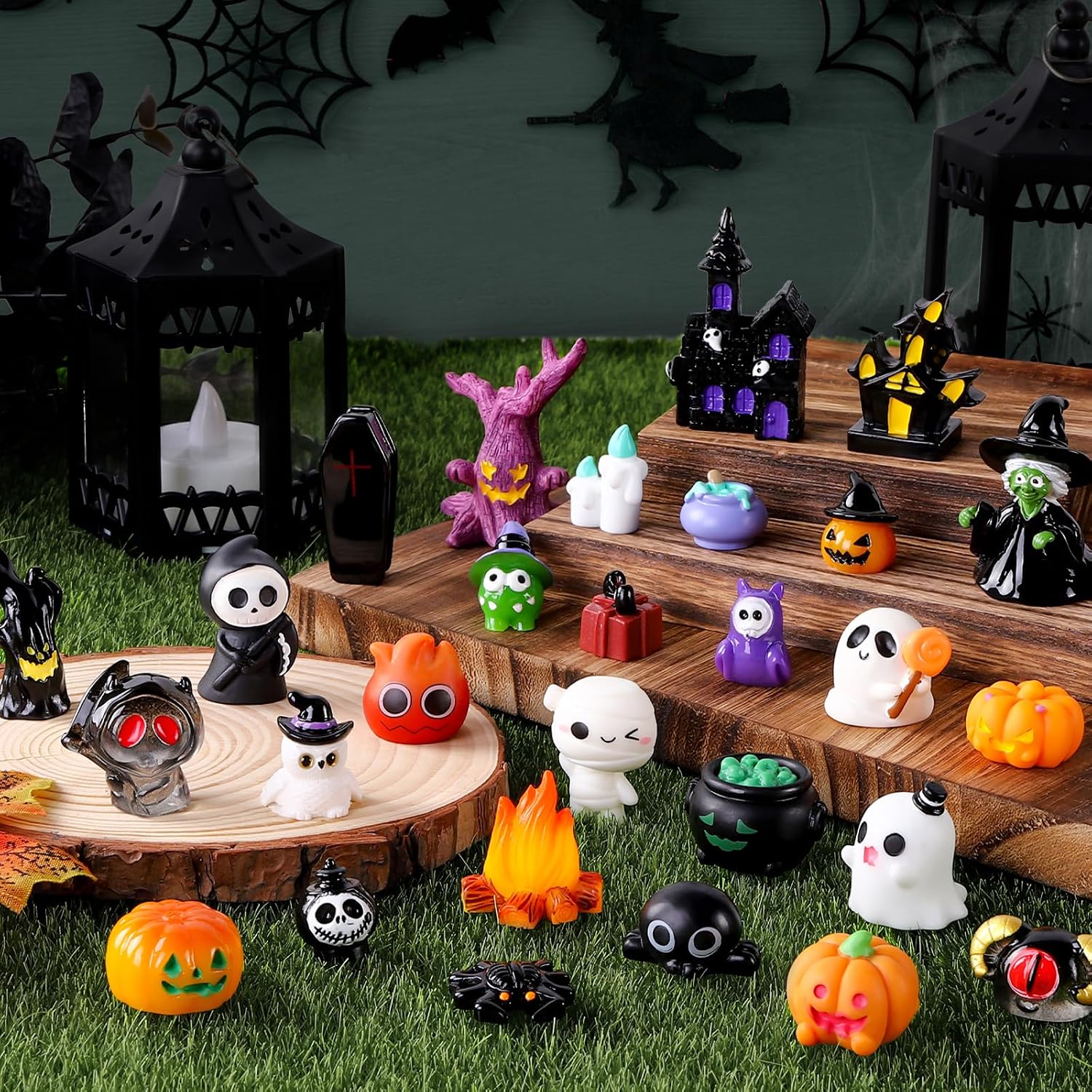 Halloween Mini Figurine β Random Spooky Surprise | Assorted Resin Pumpkins, Ghosts, Cats & More