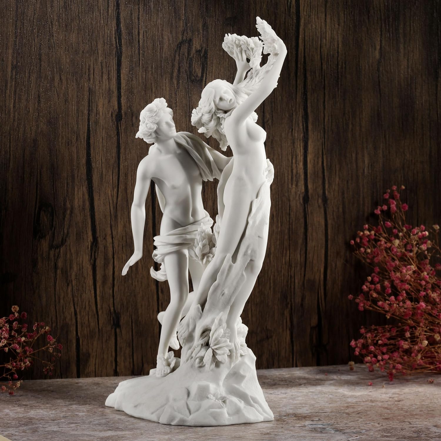 Apollo and Daphne Greek Mythology Sculpture - 14 Inches