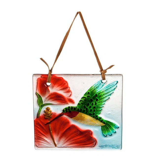 Handpainted Glass Pollinator Garden Suncatcher 4.5"
