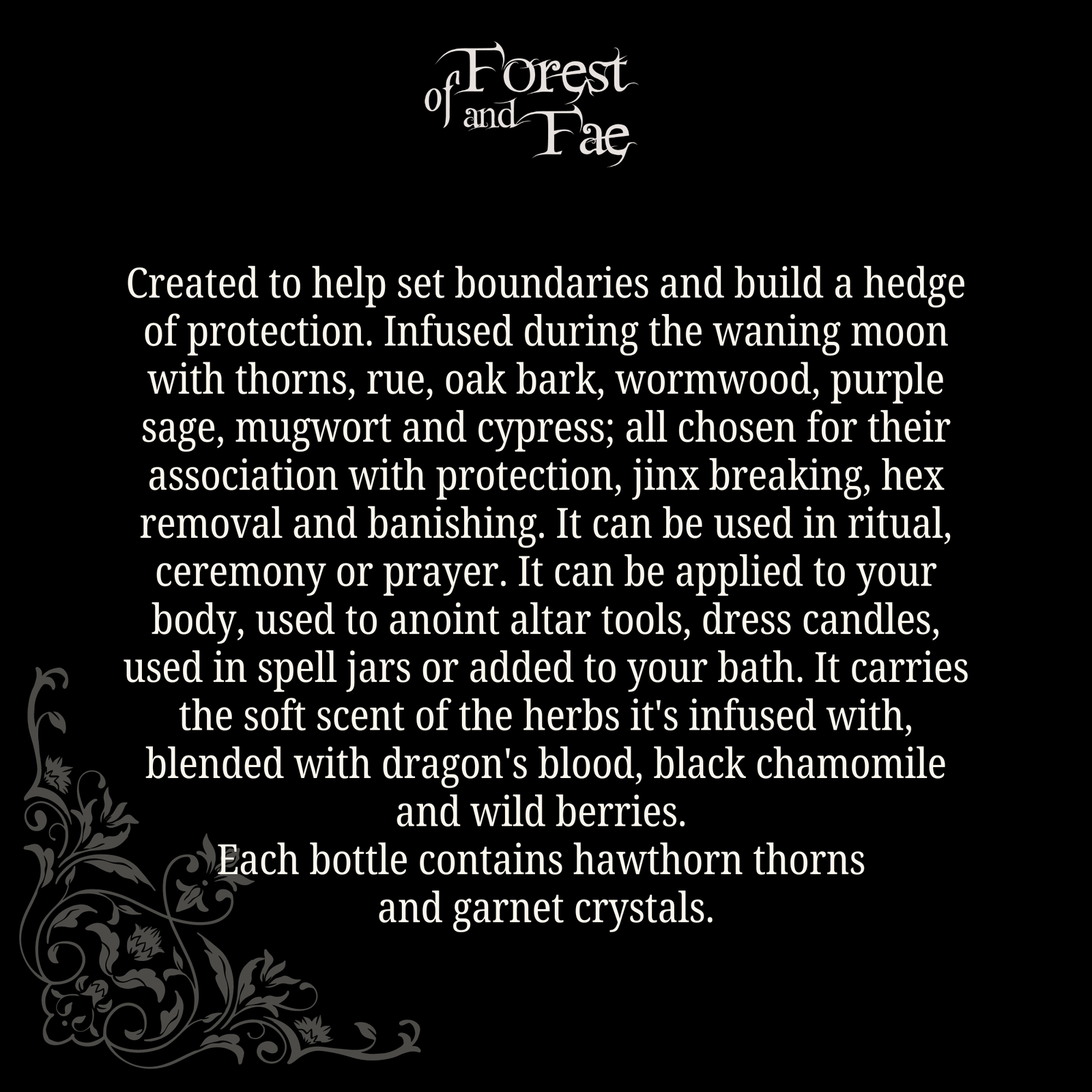 Shielding Ritual Oil • Altar Oil for Warding, Hex Removal