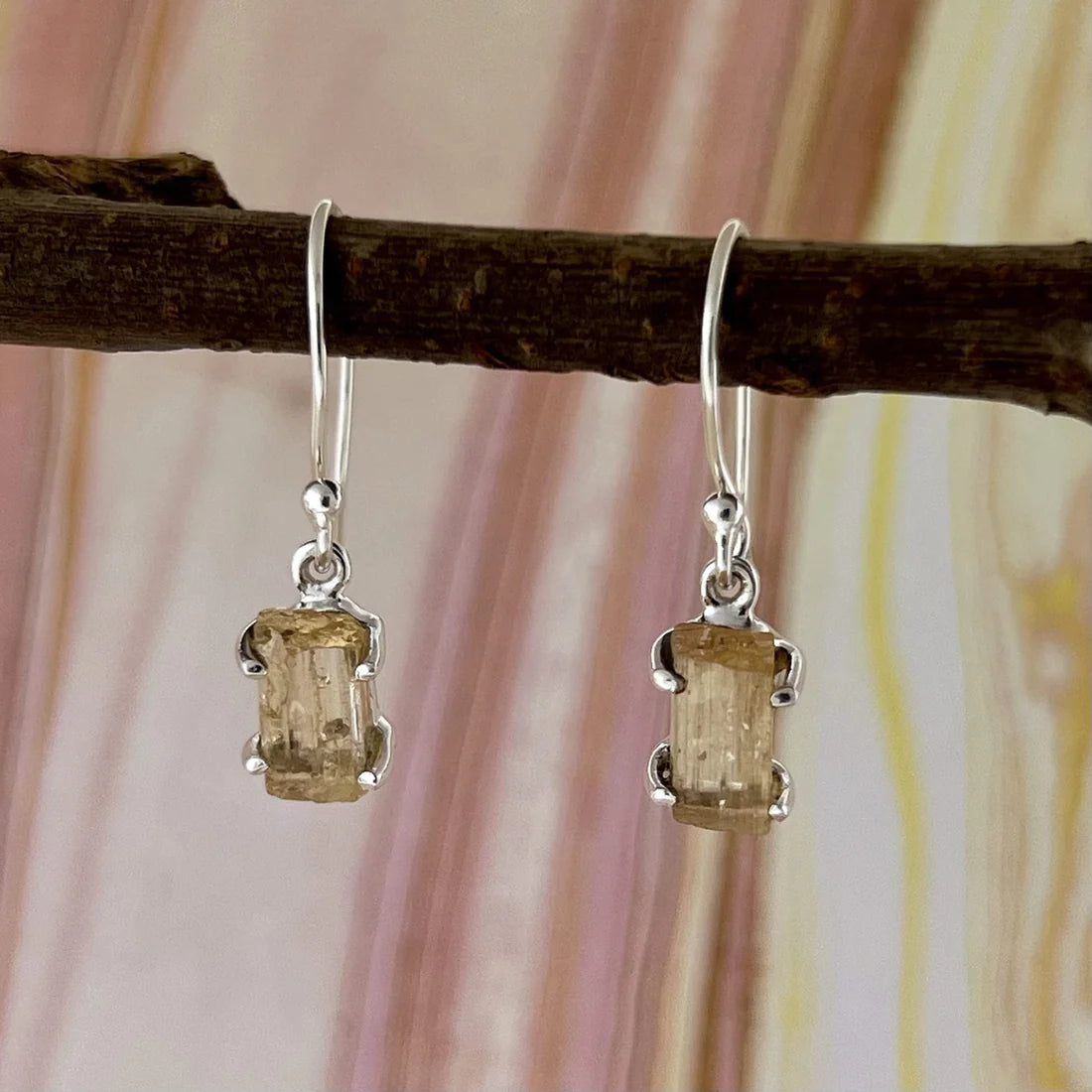 Imperial Topaz Sterling Silver Dangle Earrings