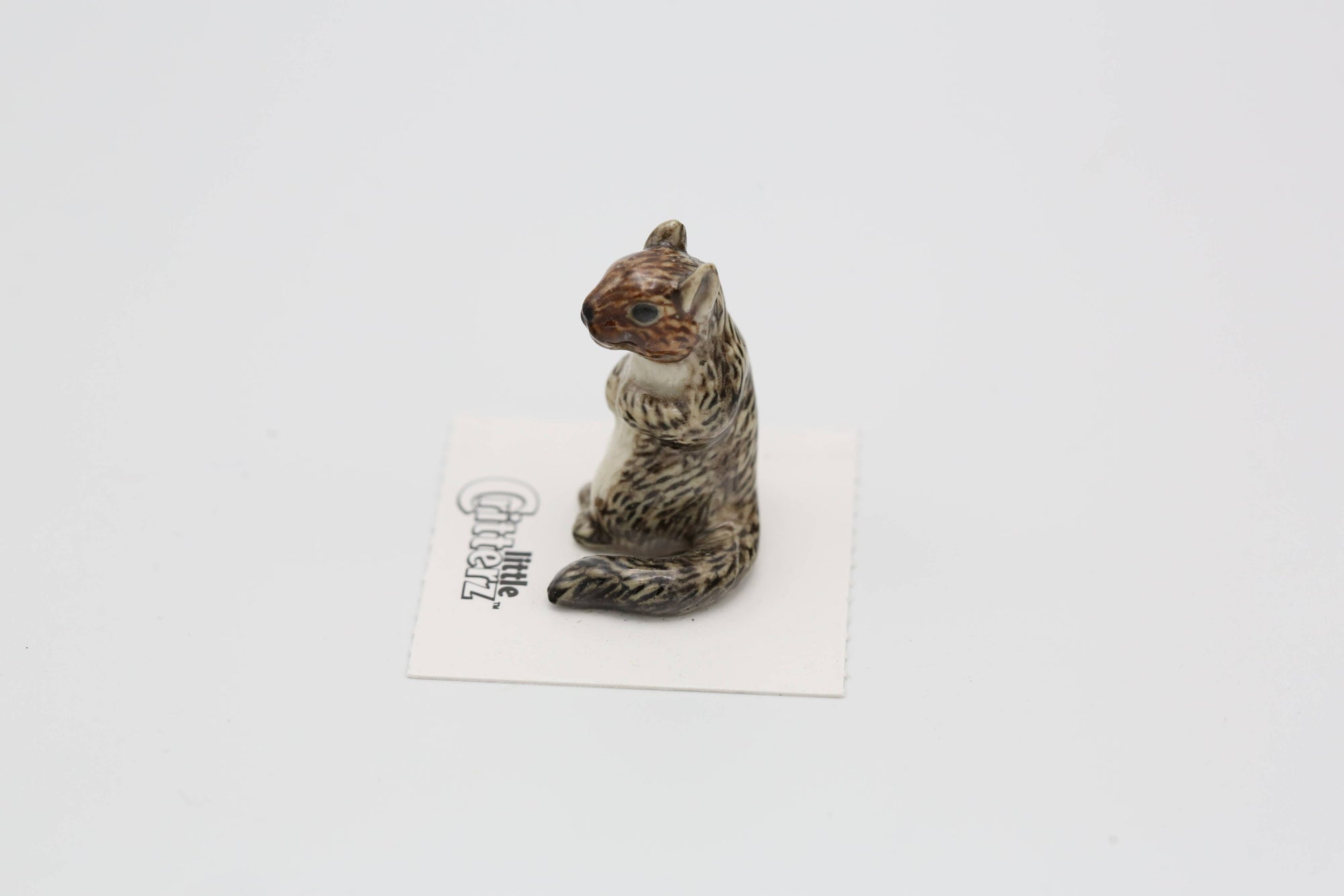 Scamper Grey Squirrel Porcelain Miniature