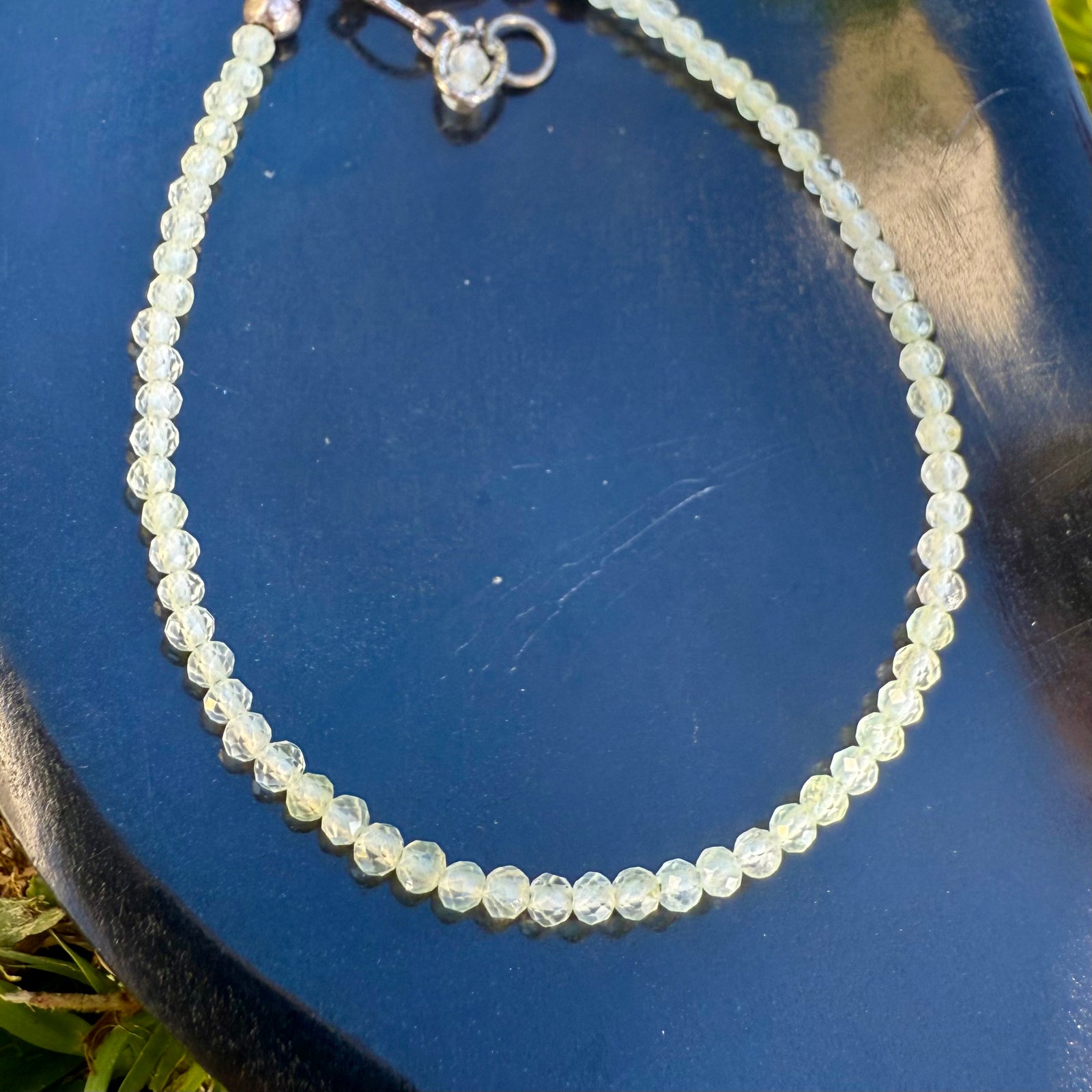 Dainty Faceted Gemstone Bracelet