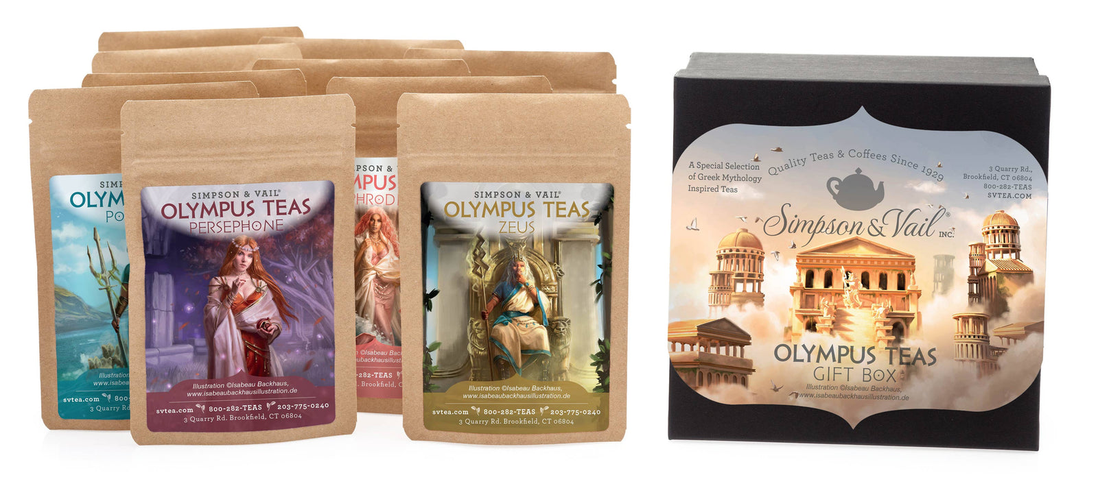 Mount Olympus Teas Gift Box - 10 Packages (1/2 Ounce Each)