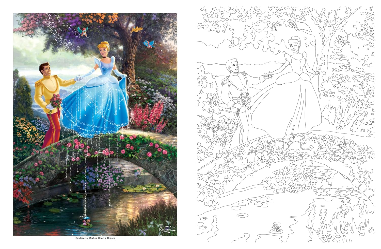 Disney Dreams Collection Thomas Kinkade Studios Coloring Book by Thomas Kinkade