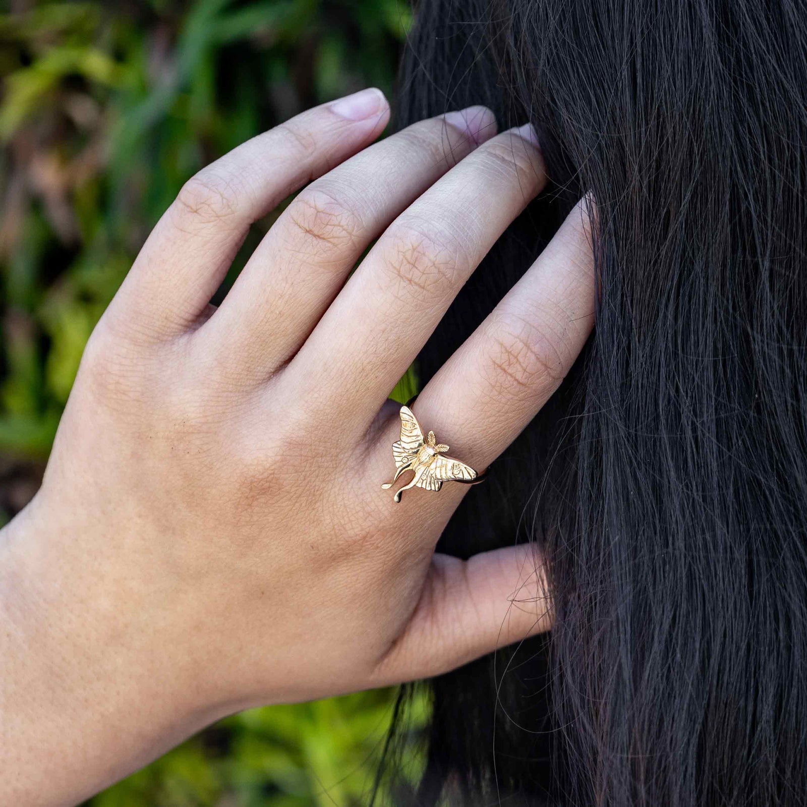 Sterling Silver Luna Moth Ring