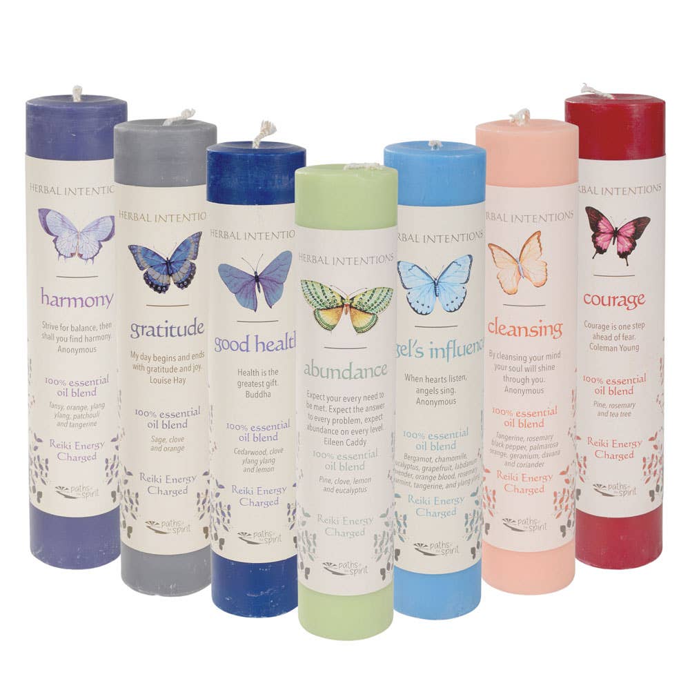 Herbal Intention Candle 7" Choose your Style