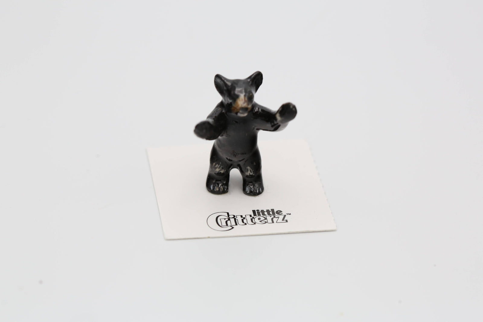 Little John Black Bear Cub Porcelain Miniature