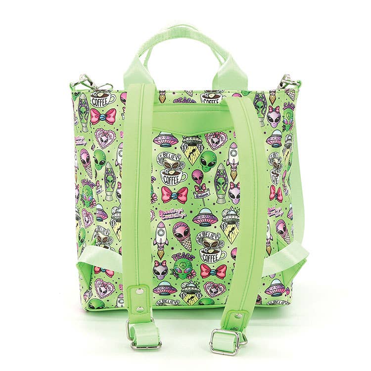 Alien Collage Convertible Backpack
