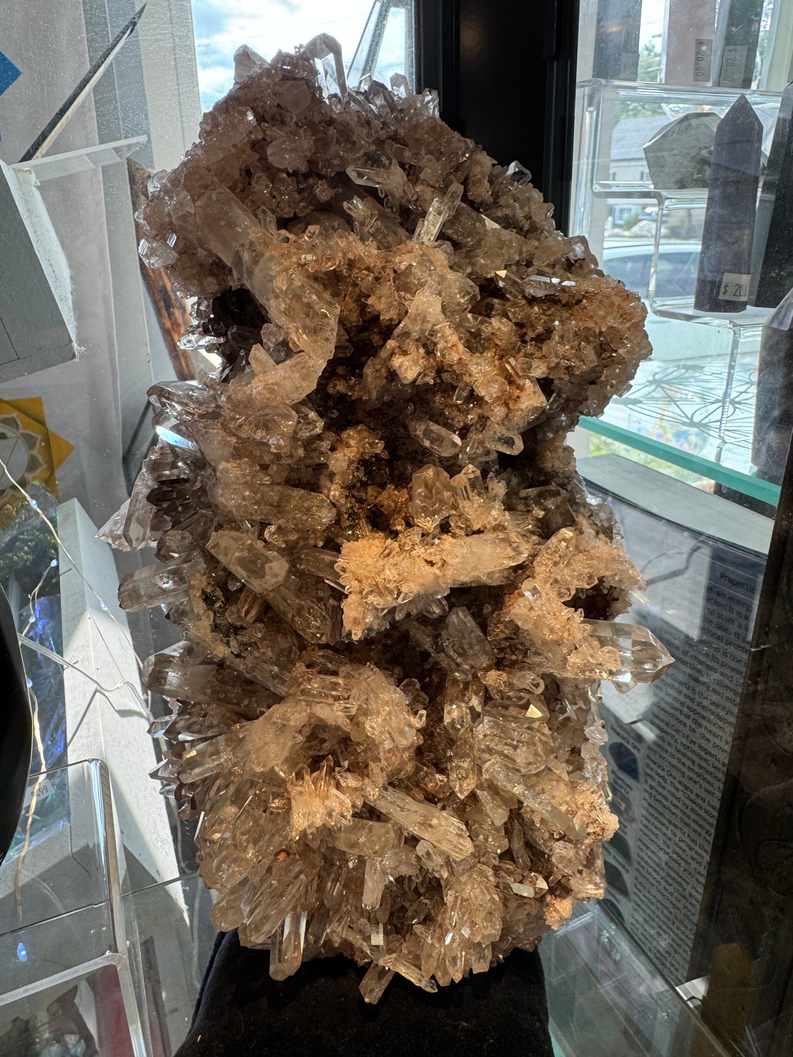 Large Pink Lithium Quartz Cluster