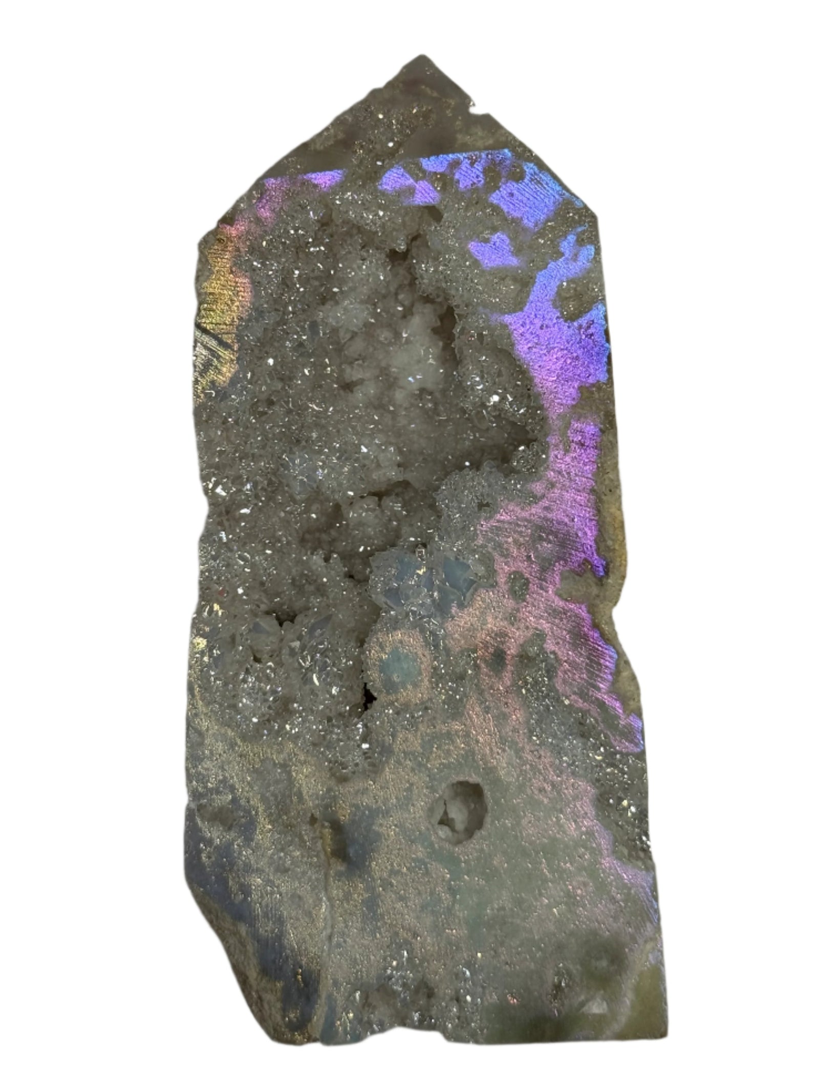 Angel Aura Sphalerite Geode Gemstone Point