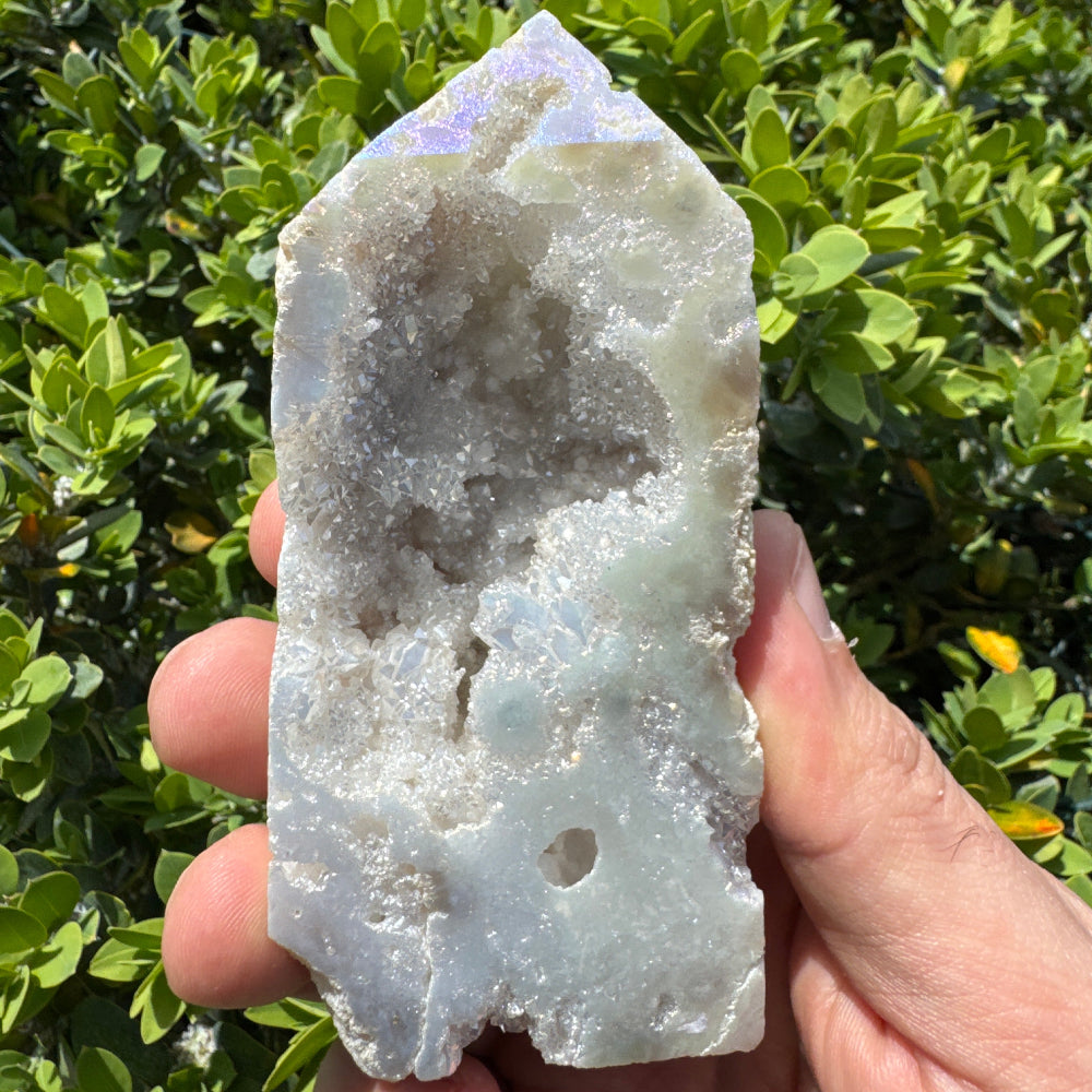 Angel Aura Sphalerite Geode Gemstone Point