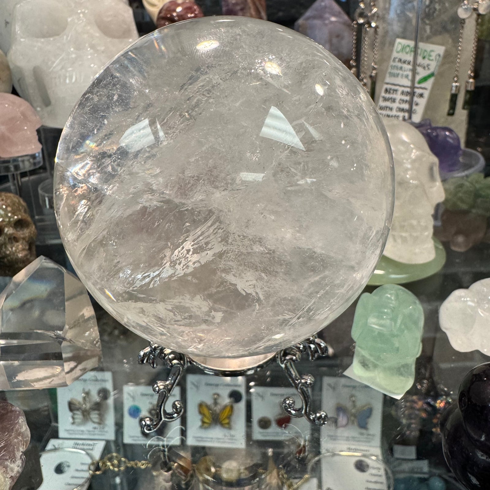Large Clear Quartz Sphere 932g – Natural Polished Crystal Ball | Substantial Crystal