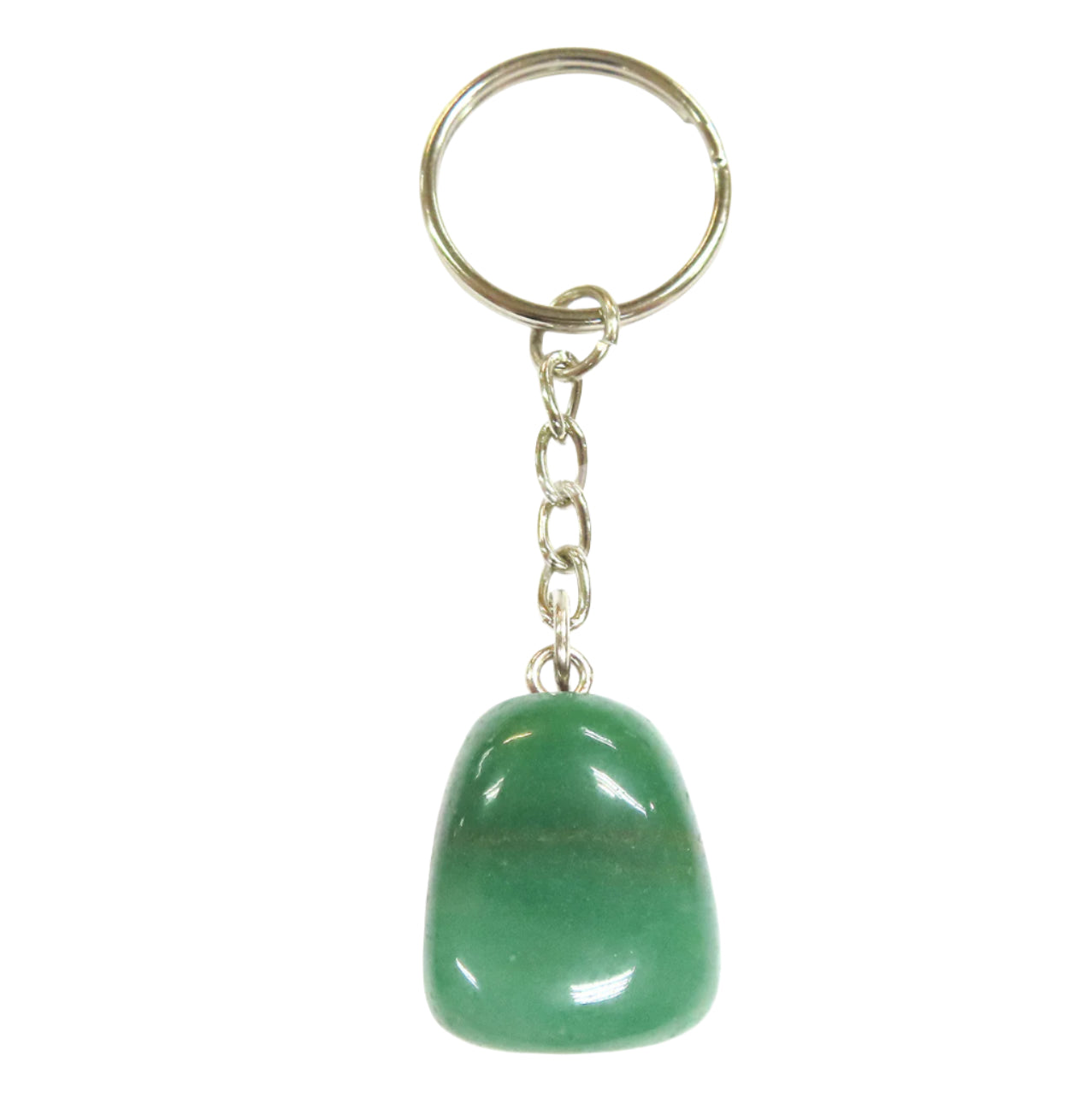 Green Aventurine Tumbled Keychain for Joy and Happiness