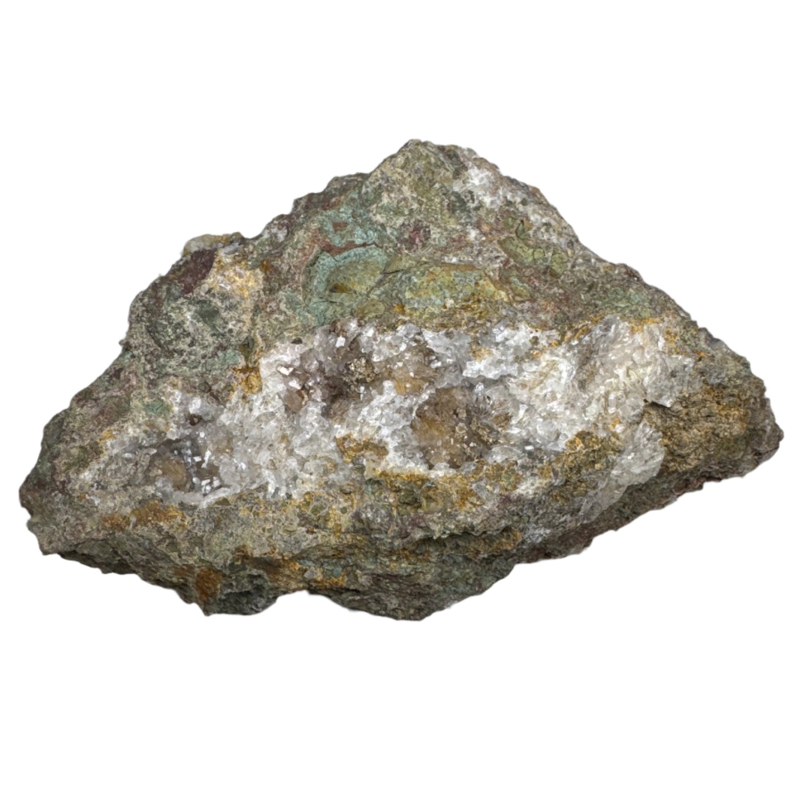 Moroccan Cave Calcite with Hematite Quartz Cluster