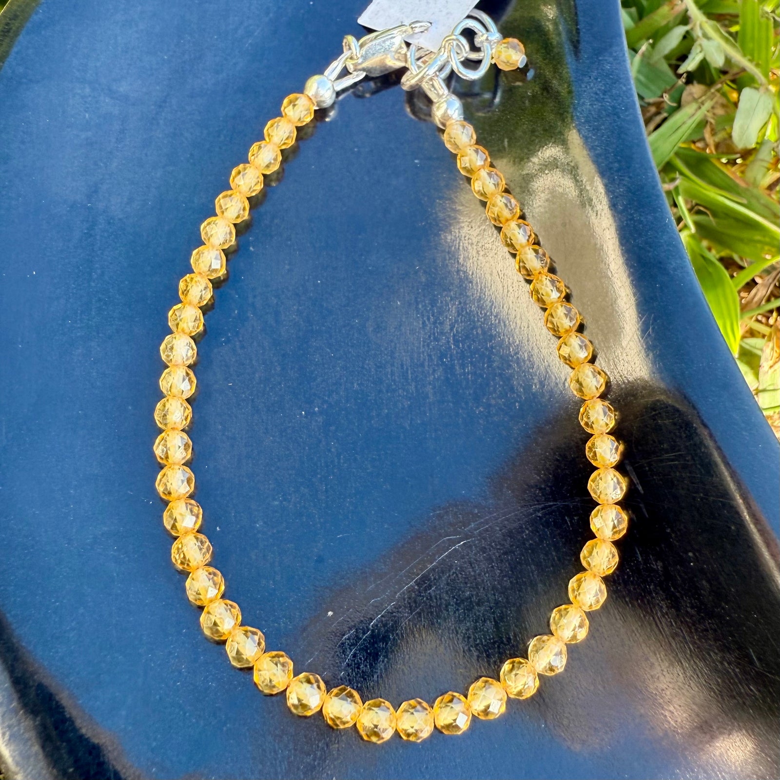 Dainty Faceted Gemstone Bracelet