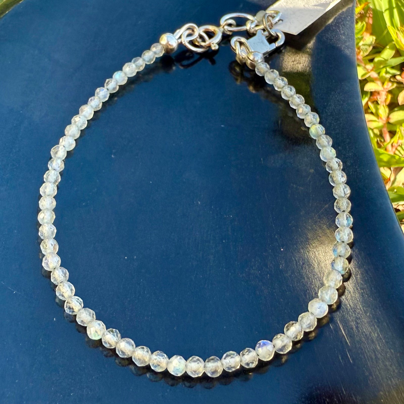 Dainty Faceted Gemstone Bracelet