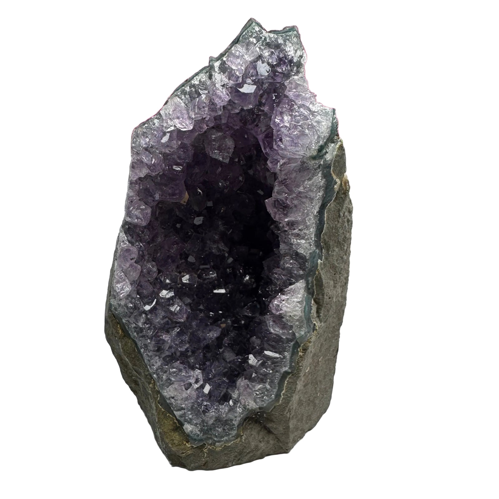 Amethyst Cluster Natural Gemstone Cut to Stand