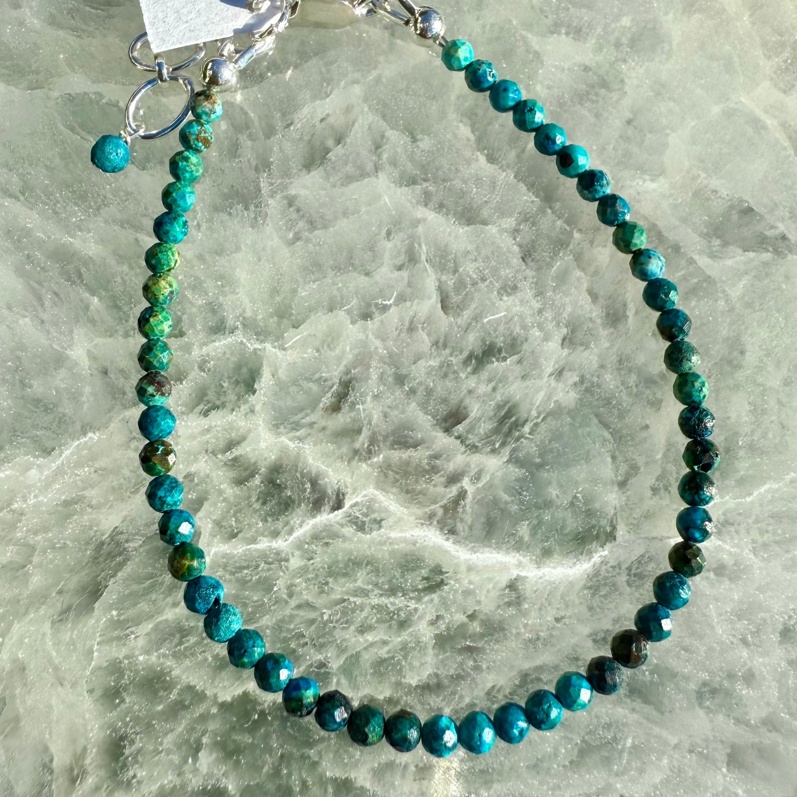 Dainty Faceted Gemstone Bracelet