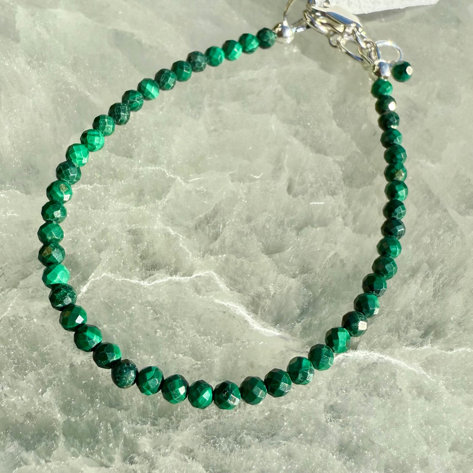 Dainty Faceted Gemstone Bracelet