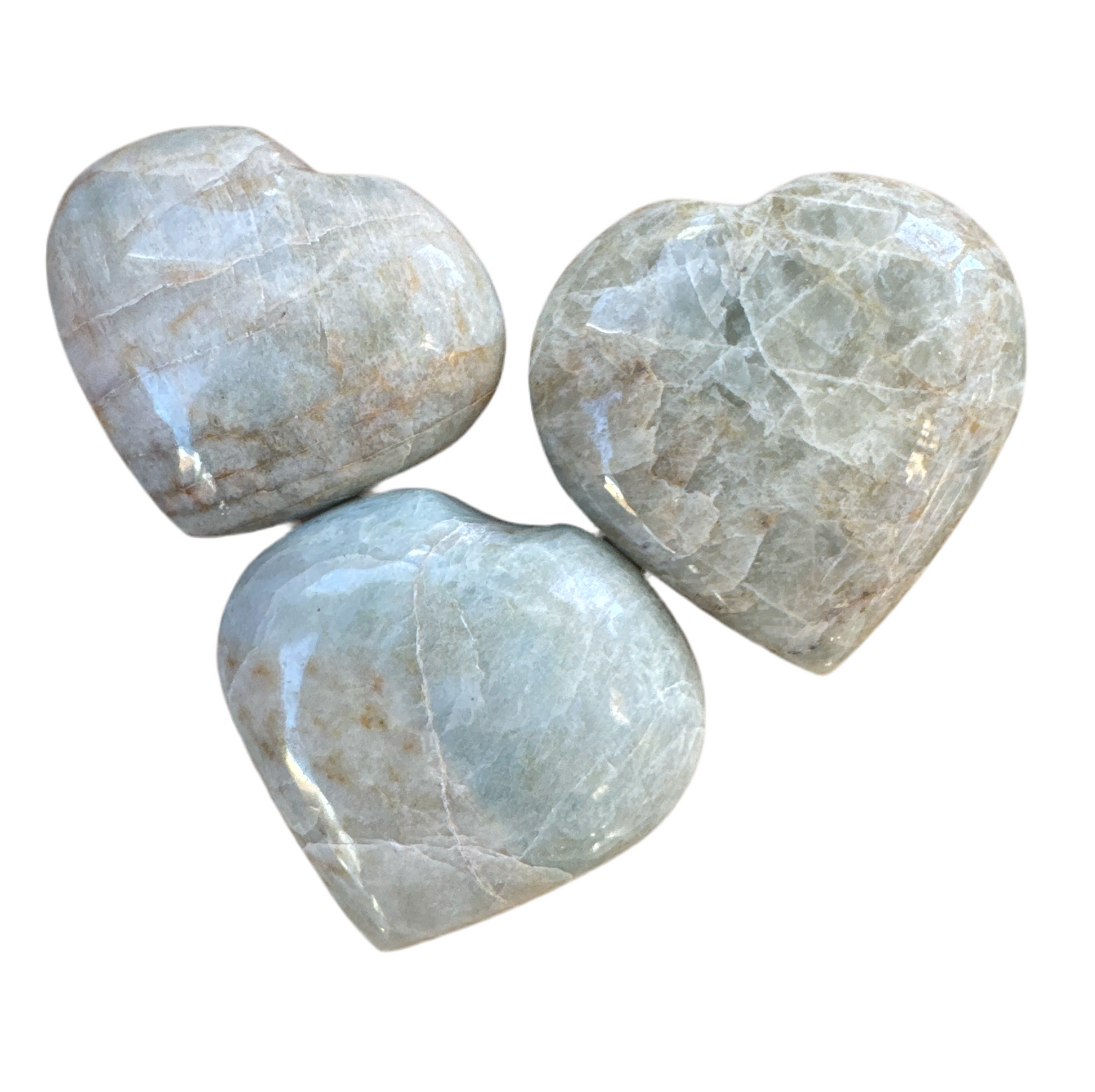 Aquamarine Puffy Gemstone Heart