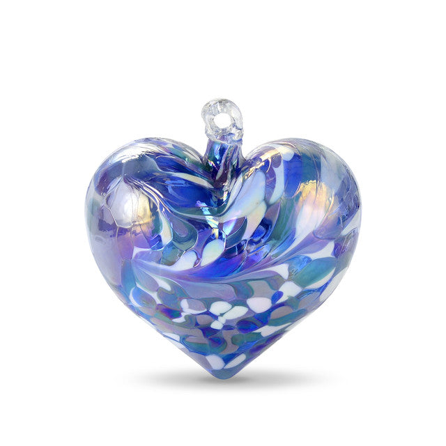 Medium "Plump" Heart of Glass Hanging Ornament