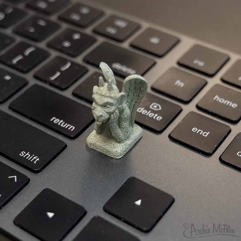 Itty Bitty Gargoyles 🖤 Set of 4 Mini Hard Vinyl Figures • 1.125" Desktop Protectors
